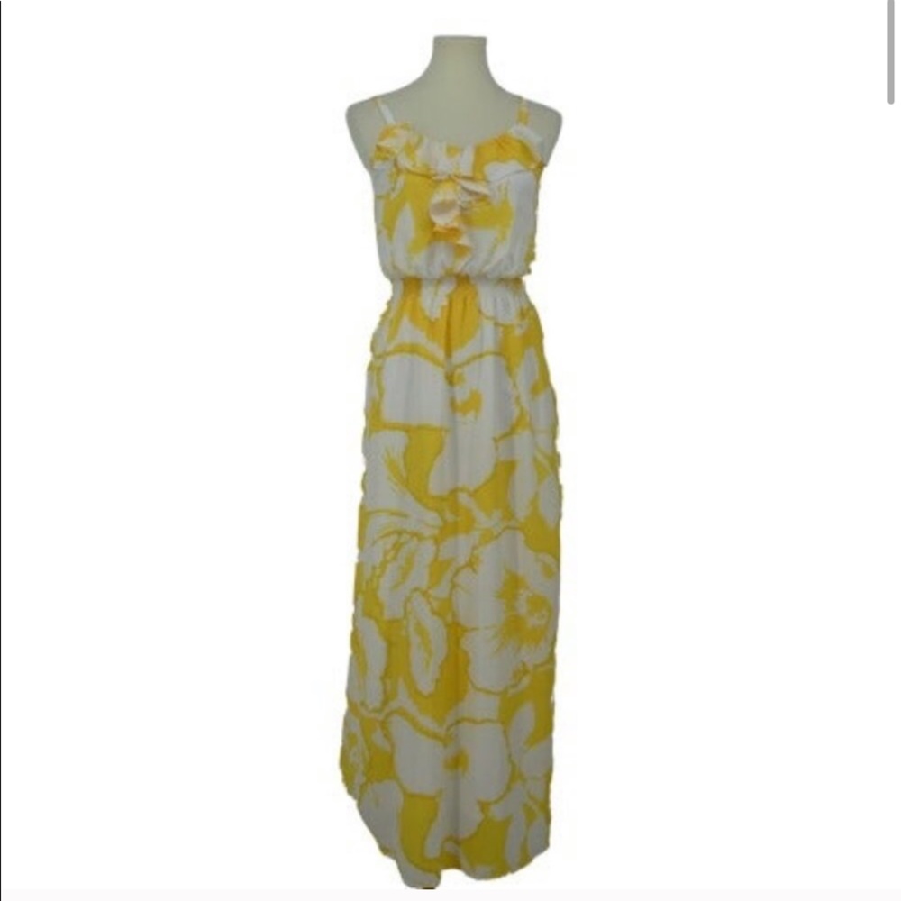 NWT Loft Yellow/White Floral Maxi Sundress Dress
